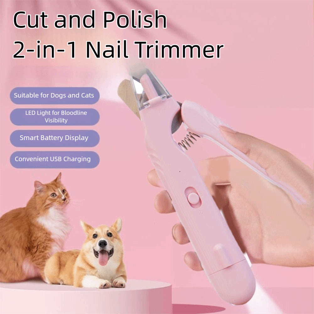 LED Pet Nail Clippers – Safe Trimmer for Dogs & Cats