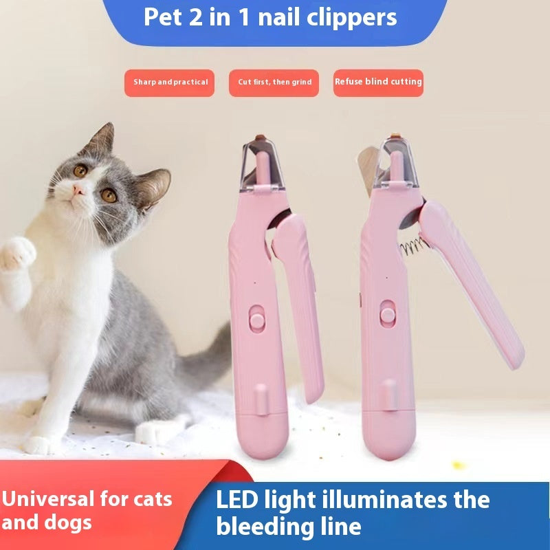 LED Pet Nail Clippers – Safe Trimmer for Dogs & Cats