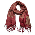 Red Jacquard Luxury Scarf Set (2pcs)
