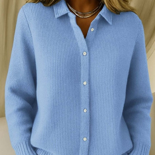 Women’s Button Knit Lapel Sweater