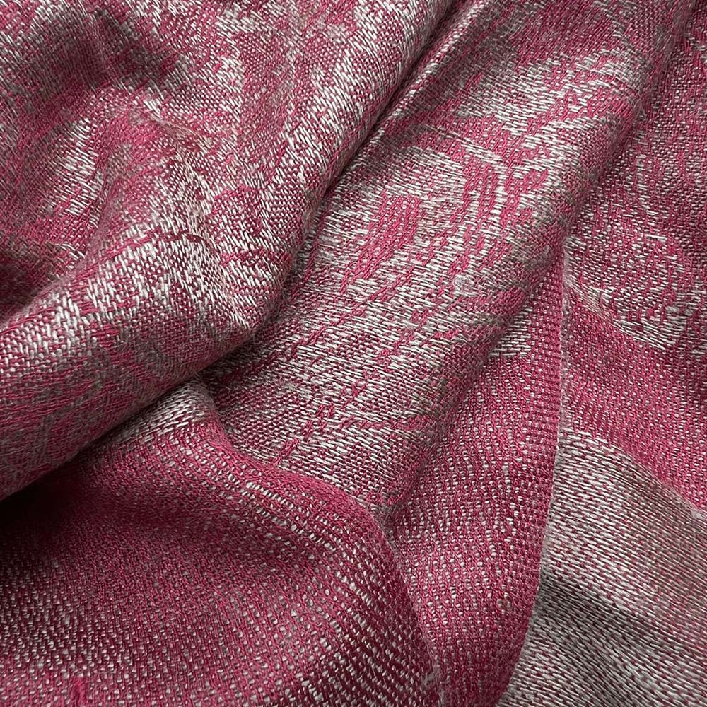 Red Jacquard Luxury Scarf Set (2pcs)