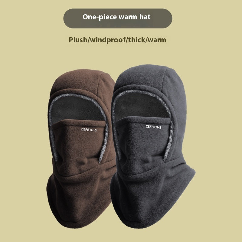 Winter Fleece Hooded Face Cover