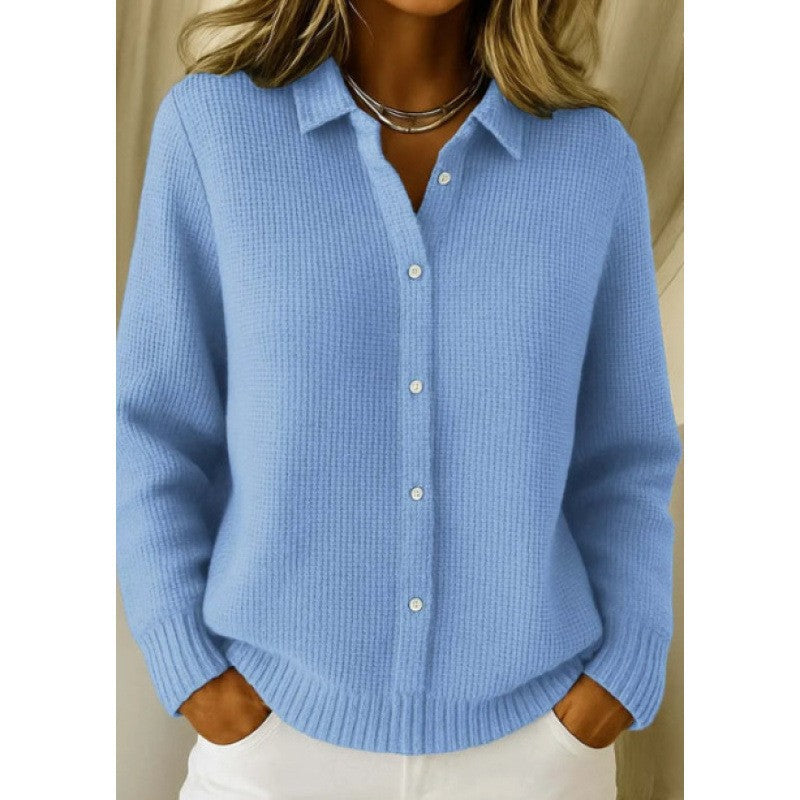 Women’s Button Knit Lapel Sweater