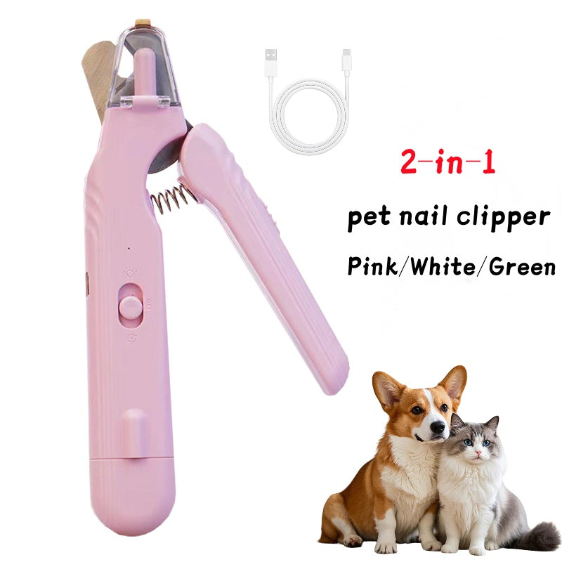 LED Pet Nail Clippers – Safe Trimmer for Dogs & Cats