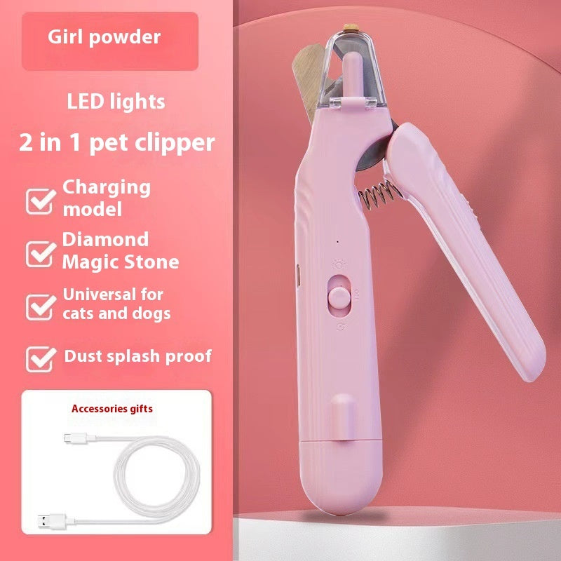 LED Pet Nail Clippers – Safe Trimmer for Dogs & Cats