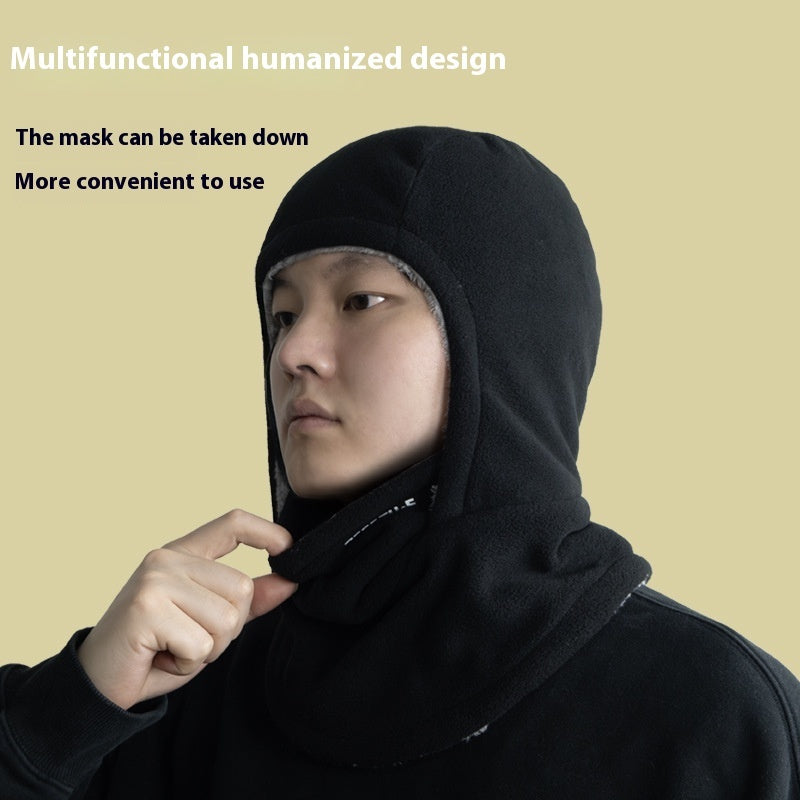 Winter Fleece Hooded Face Cover